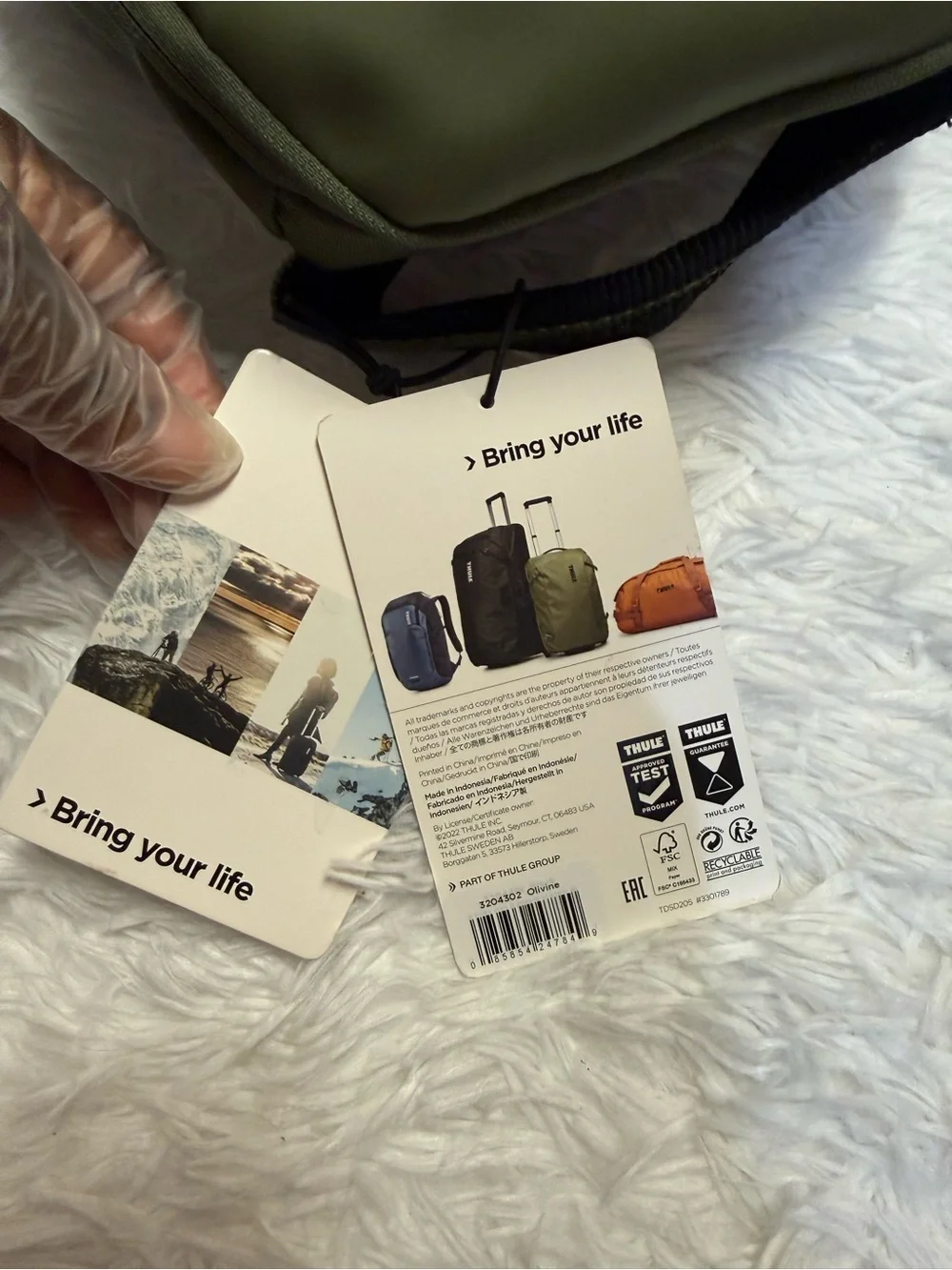 Thule Chasm Olive Green Duffle Bag Packing Case / Accessories Carry Bag